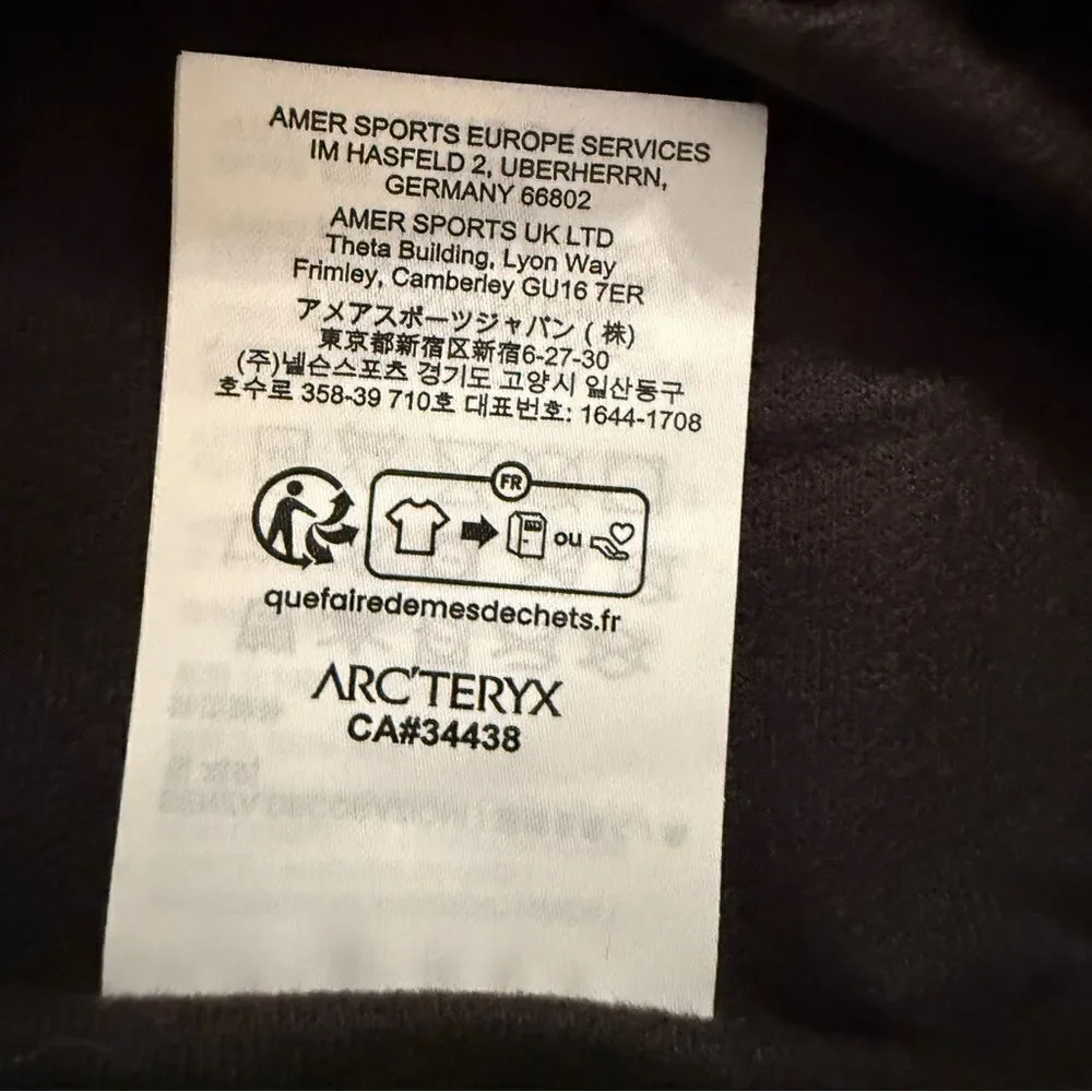 Arcteryx gently worn